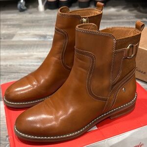 Pikolinos brown  Leather Ankle Boots sz 38 7.5